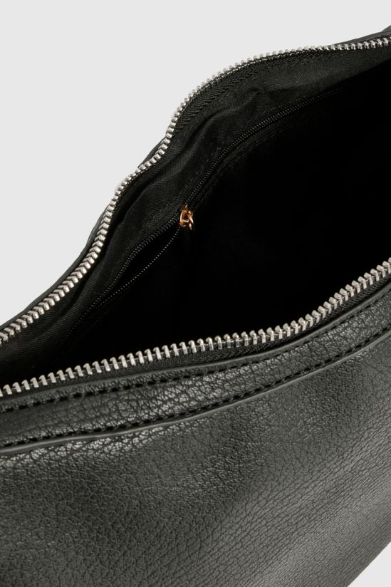 Textured PU Round Shoulder Bag