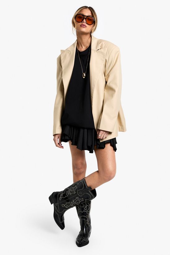 Woven Flippy Godet Mini Skirt
