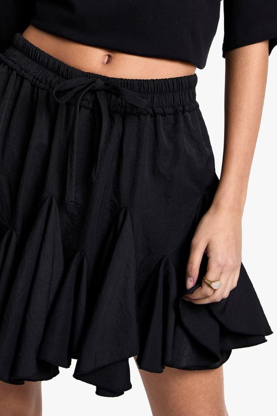 Woven Flippy Godet Mini Skirt