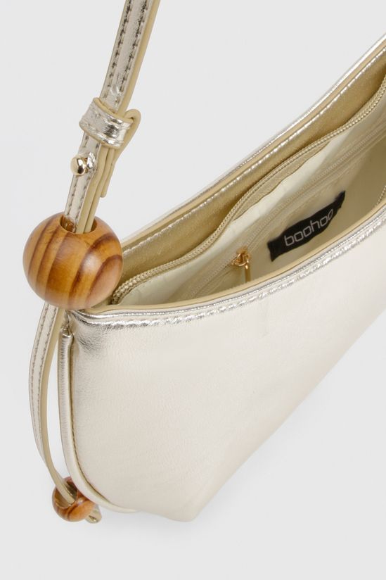 Metallic Bead Detail Shoulder Bag