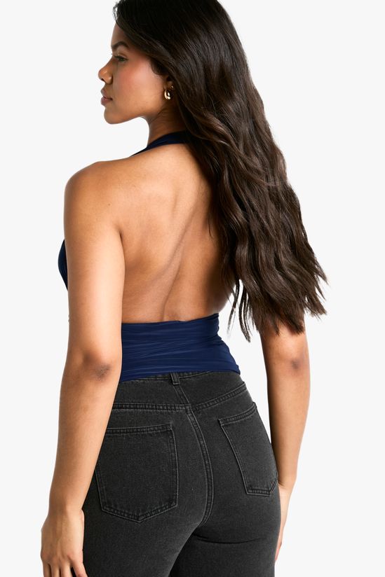 Slinky Halterneck Ruched Body Top