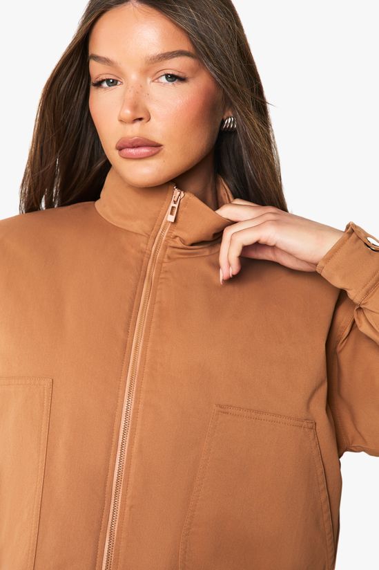 Funnel Neck Bomber Jacket