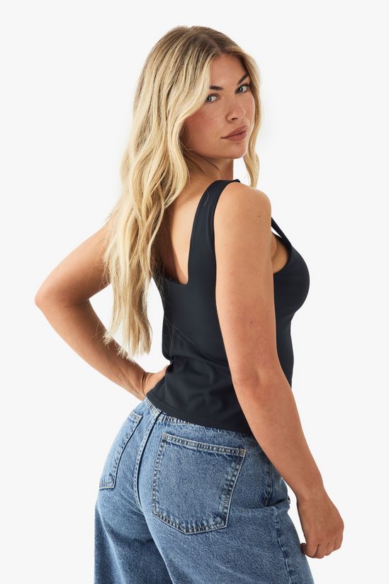 Buttery Soft Built in Padded Scoop Neck Vest Top