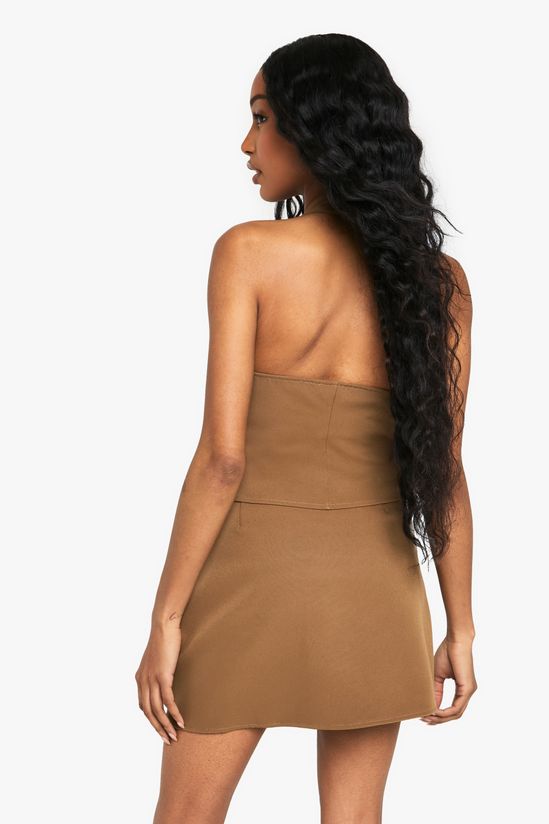 Buckle Detail Tailored Mini Skirt