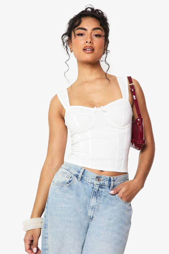 Bengaline Cup Detail Corset Top