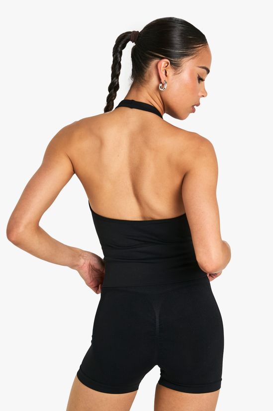 Seamless Sculpt Halter Neck Top