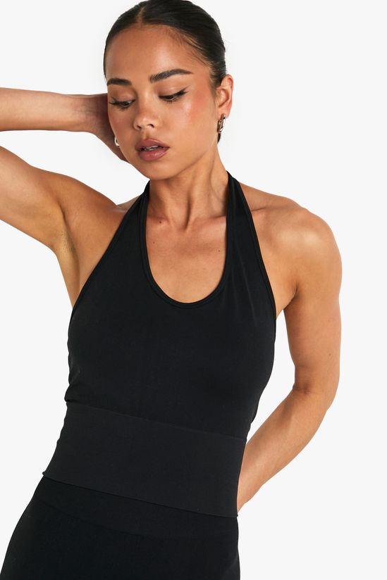 Seamless Sculpt Halter Neck Top