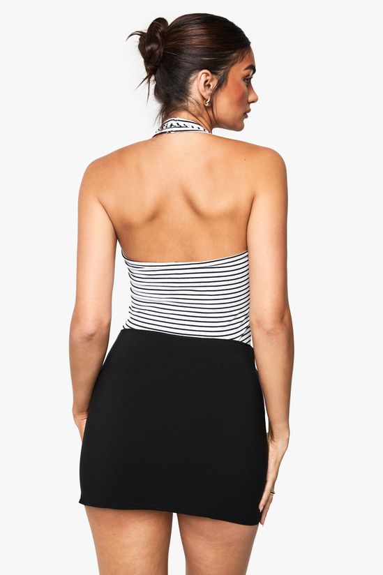 Bengaline Cargo Pocket Detail Mini Skirt