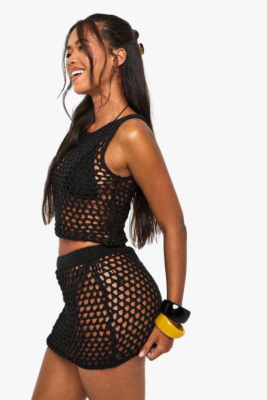 Crochet Beach Mini Skirt