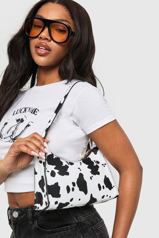Cow Print Shoulder Bag