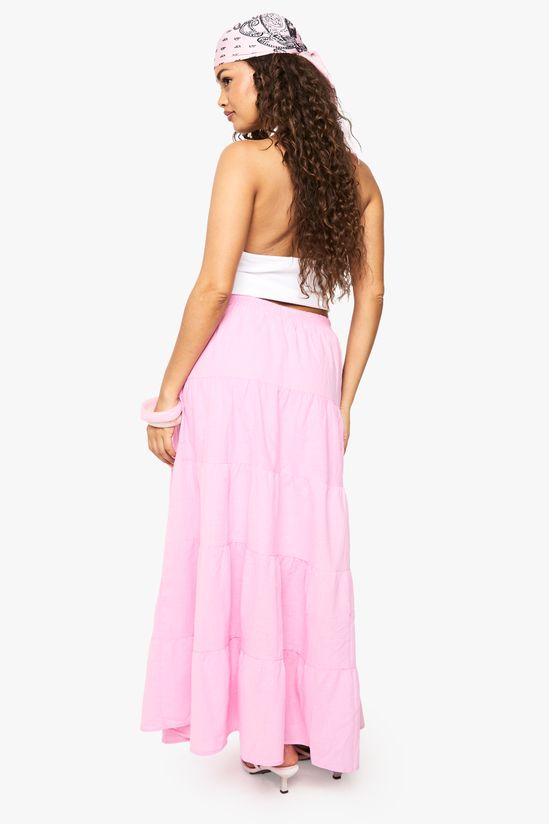 Woven Tiered Maxi Skirt