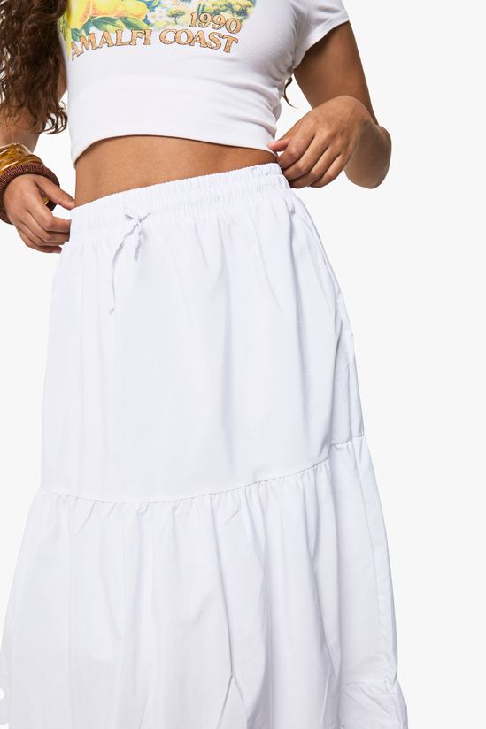 Woven Panelled Maxi Skirt