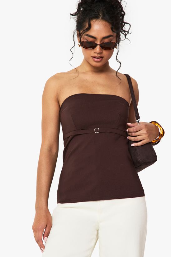 Bengaline Buckle Detail Bandeau Top