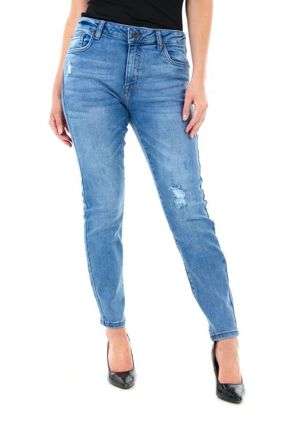 Casual Style Classic Stretchy Ripped Skinny Fit Denim Jeans