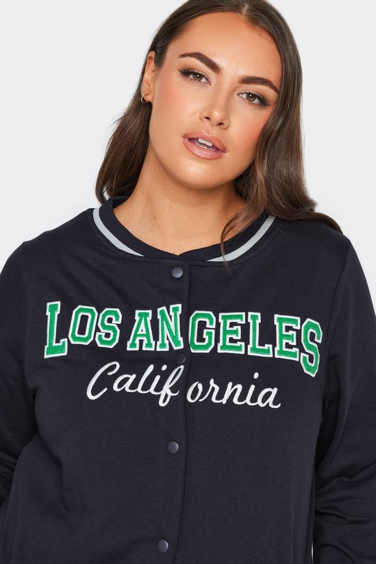 Los Angeles Slogan Varsity Bomber Jacket