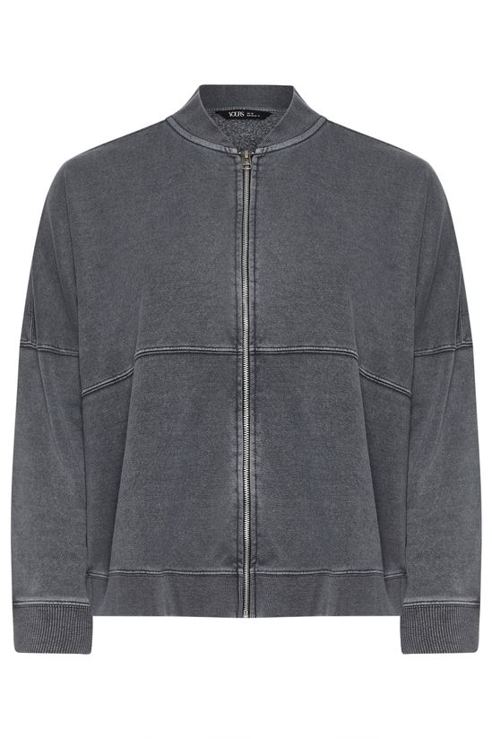 Oversized Sweat Bomber Jacket