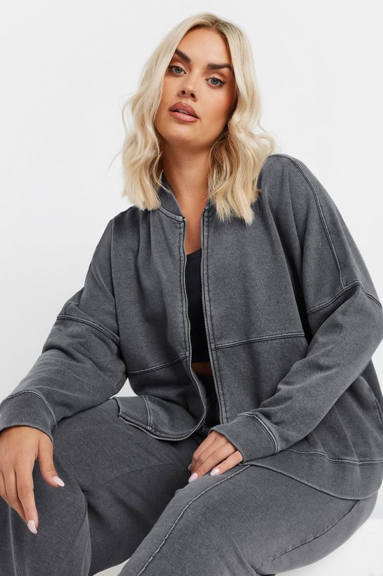 Oversized Sweat Bomber Jacket