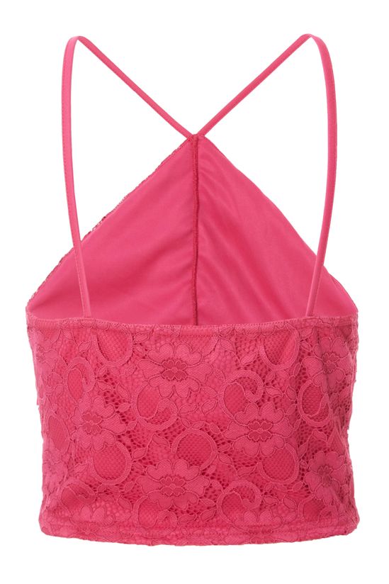 Pink Lace Crop Top