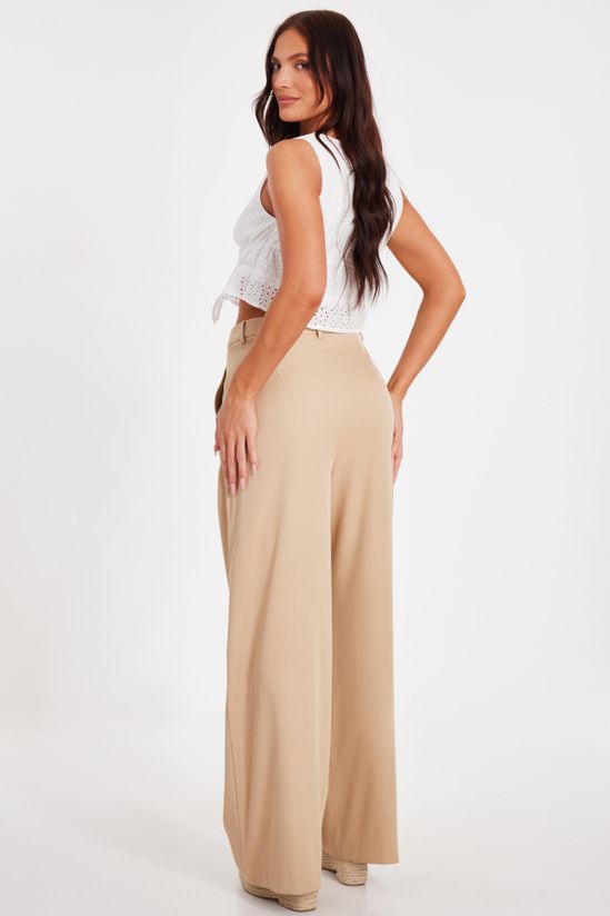 White Embroidered Tie Front Top