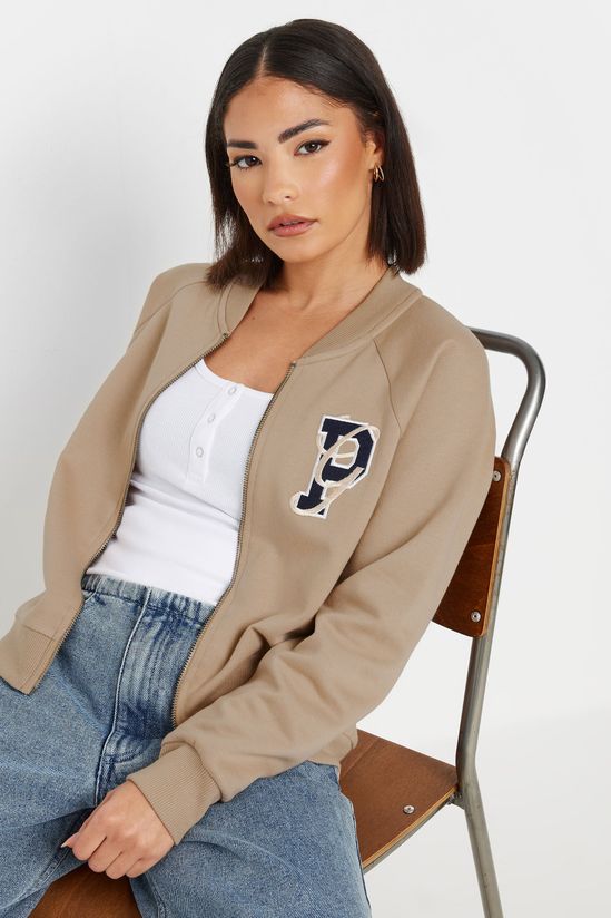 Petite Jersey Bomber Jacket