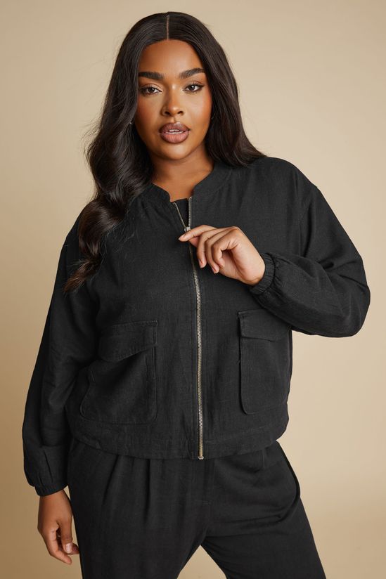 Linen Bomber Jacket
