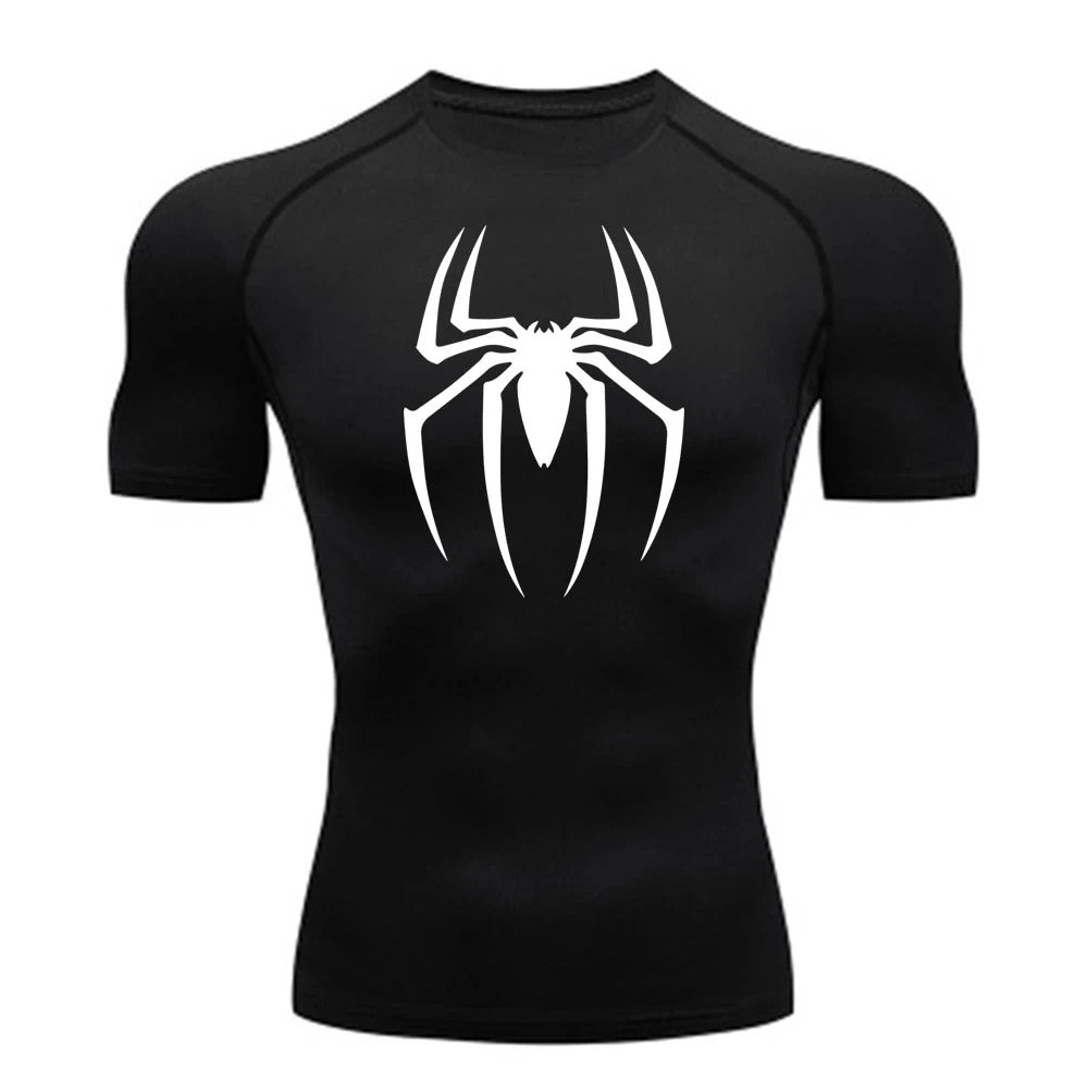 Men’s Spider Print Compression T-Shirt