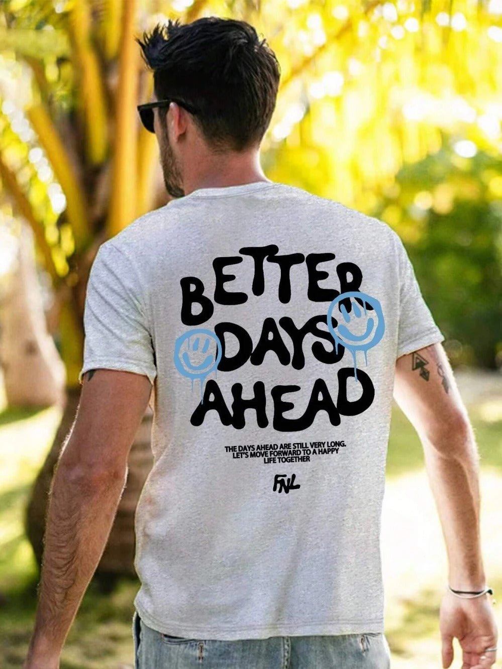 "Better Days Ahead" Men's Oversized Cotton T-Shirt