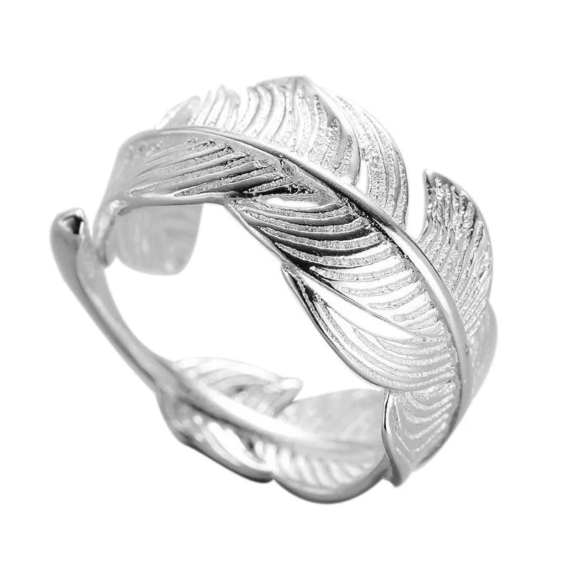 925 Sterling Silver Double Lines Cocktail Ring
