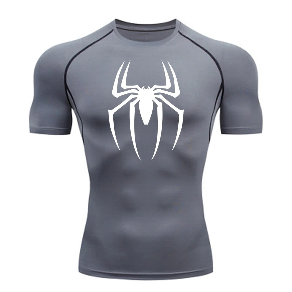 Men’s Spider Print Compression T-Shirt