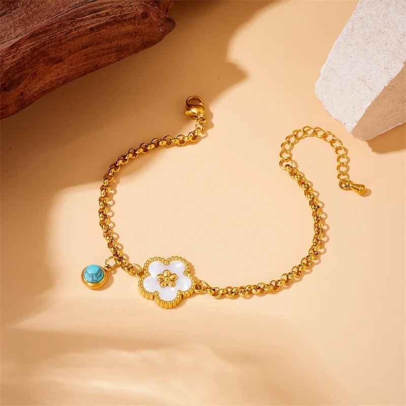 Cute Flower Five-Leaf Clover Bracelet