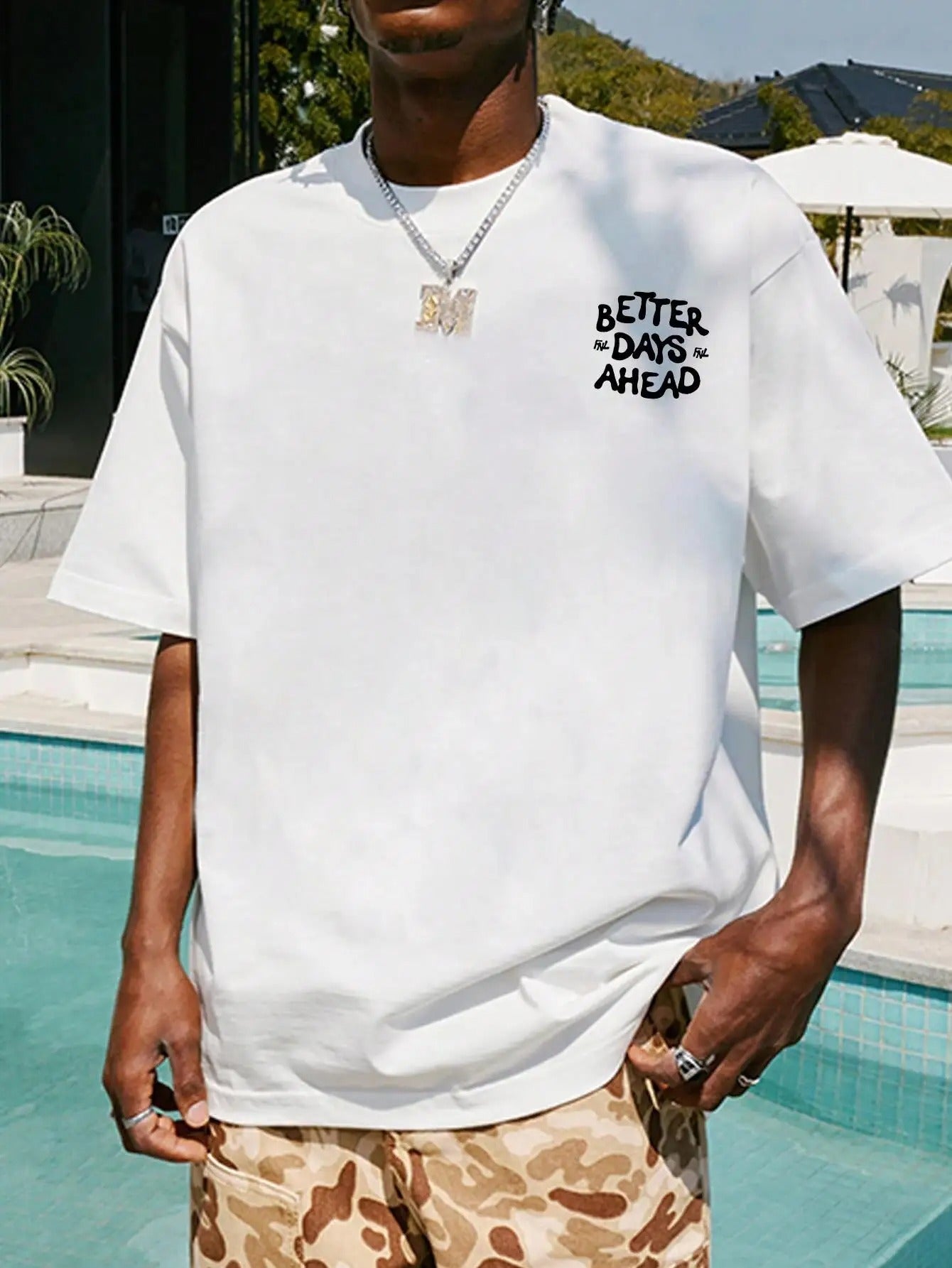 "Better Days Ahead" Men's Oversized Cotton T-Shirt
