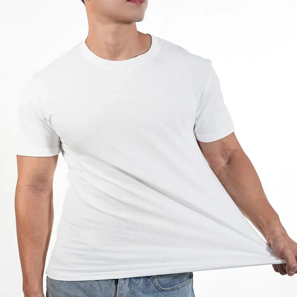 Men’s Solid Color Cotton T-Shirt Breathable