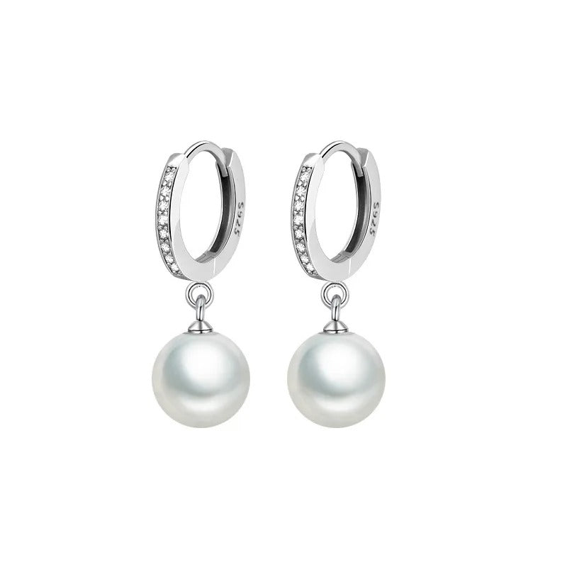 Freshwater Pearl Drop Earrings in 925 Sterling Silver