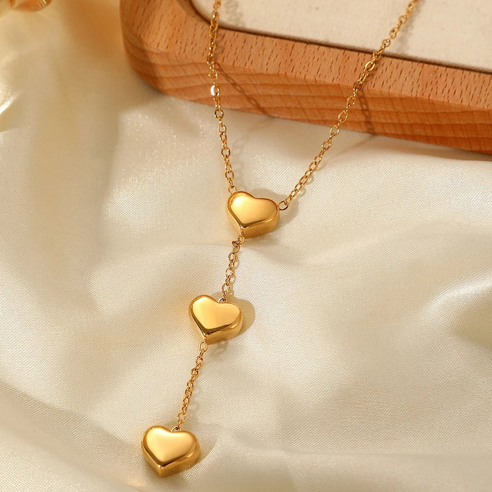 Peach Heart Pendant Necklace