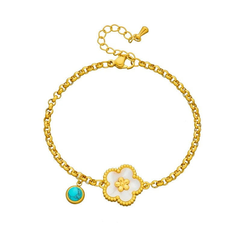 Cute Flower Five-Leaf Clover Bracelet