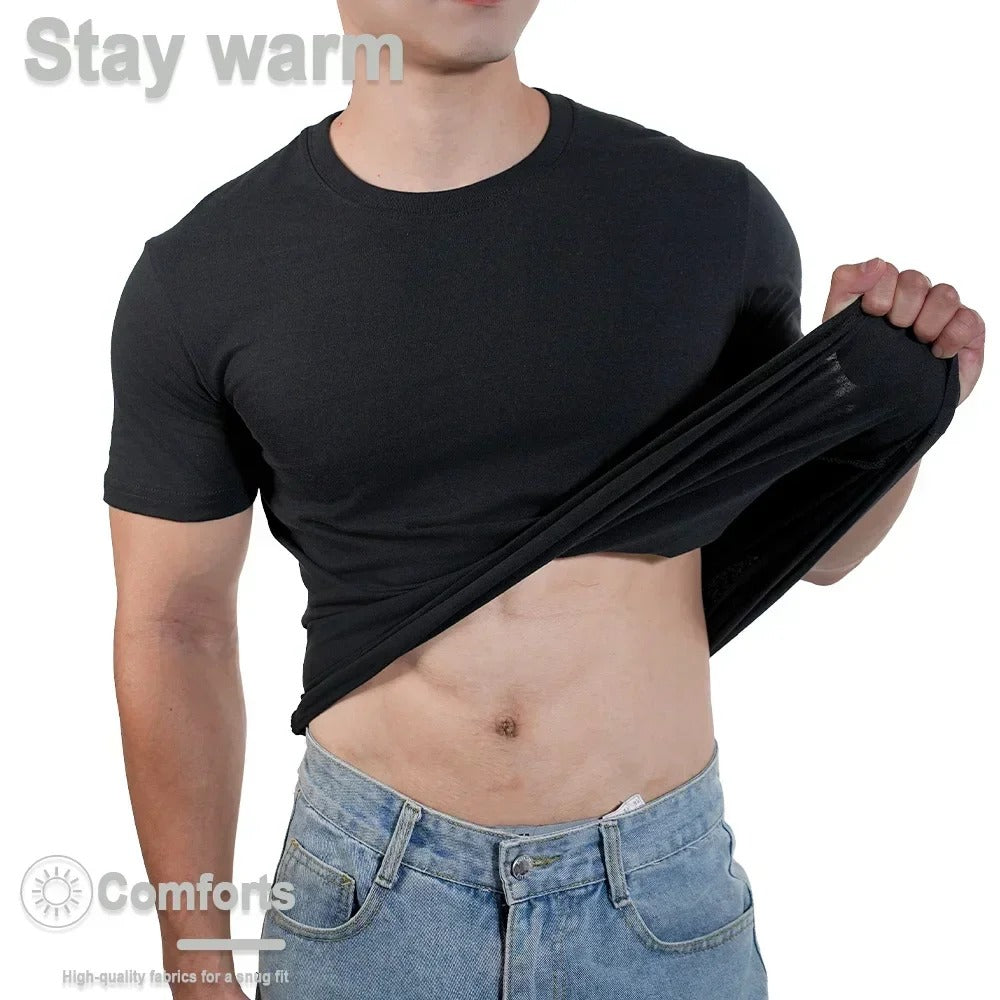 Men’s Solid Color Cotton T-Shirt Breathable