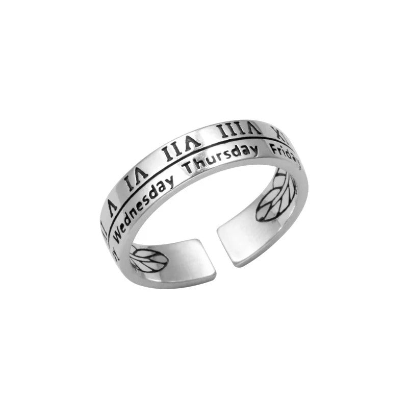 925 Sterling Silver Double Lines Cocktail Ring