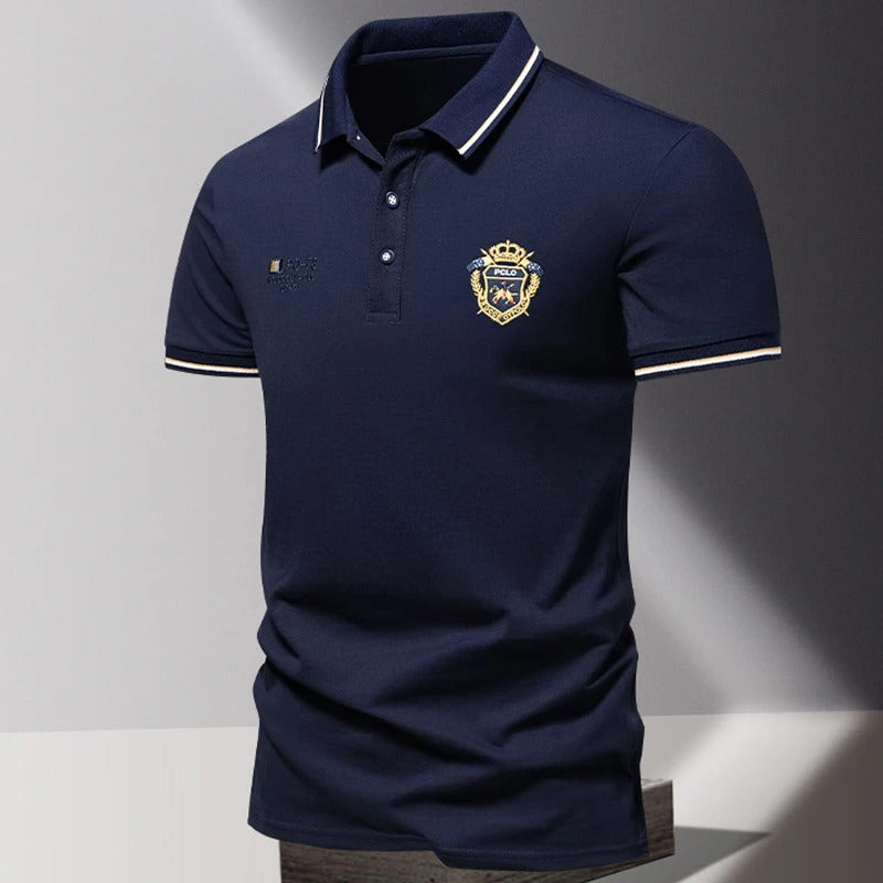 Men’s Embroidered Cotton Polo Shirt