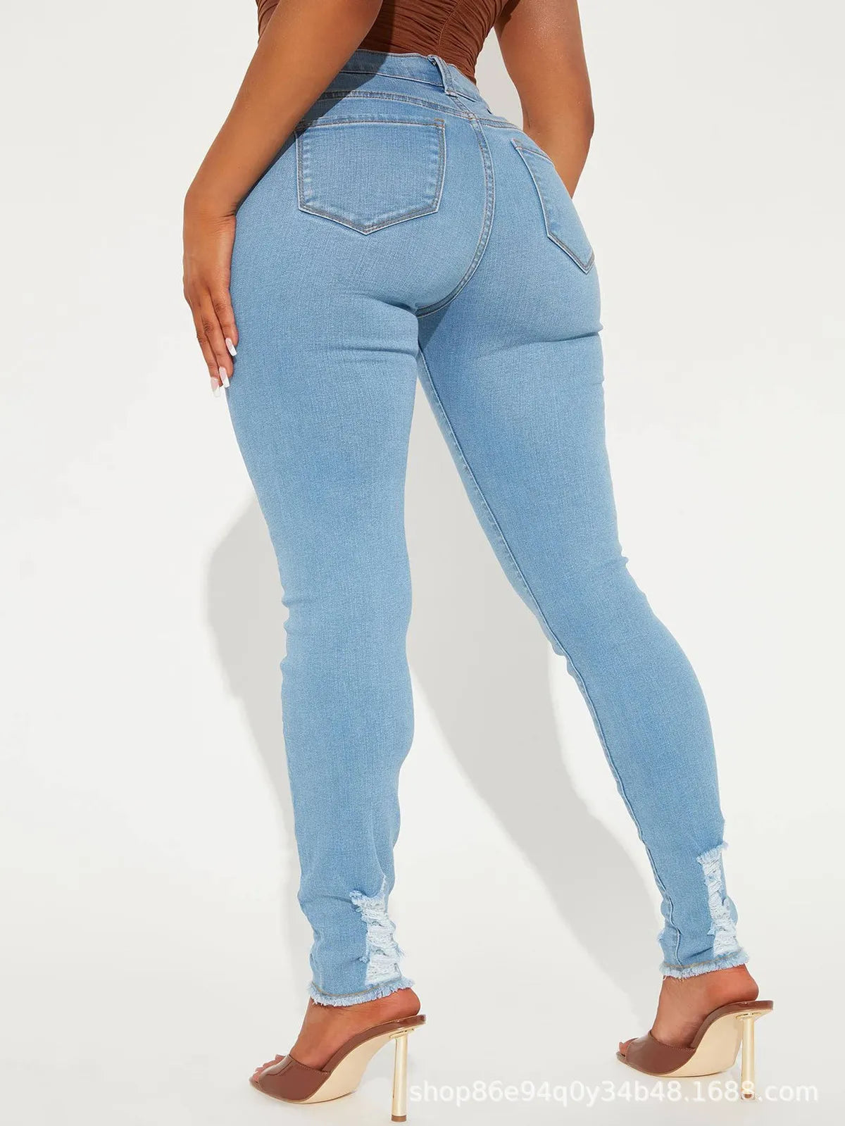 Casual Stretch High Waist Jeans