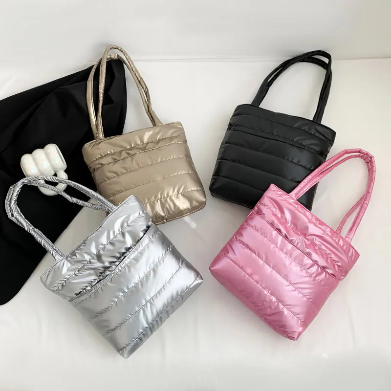 Solid Color Large Capacity Shoulder Bag