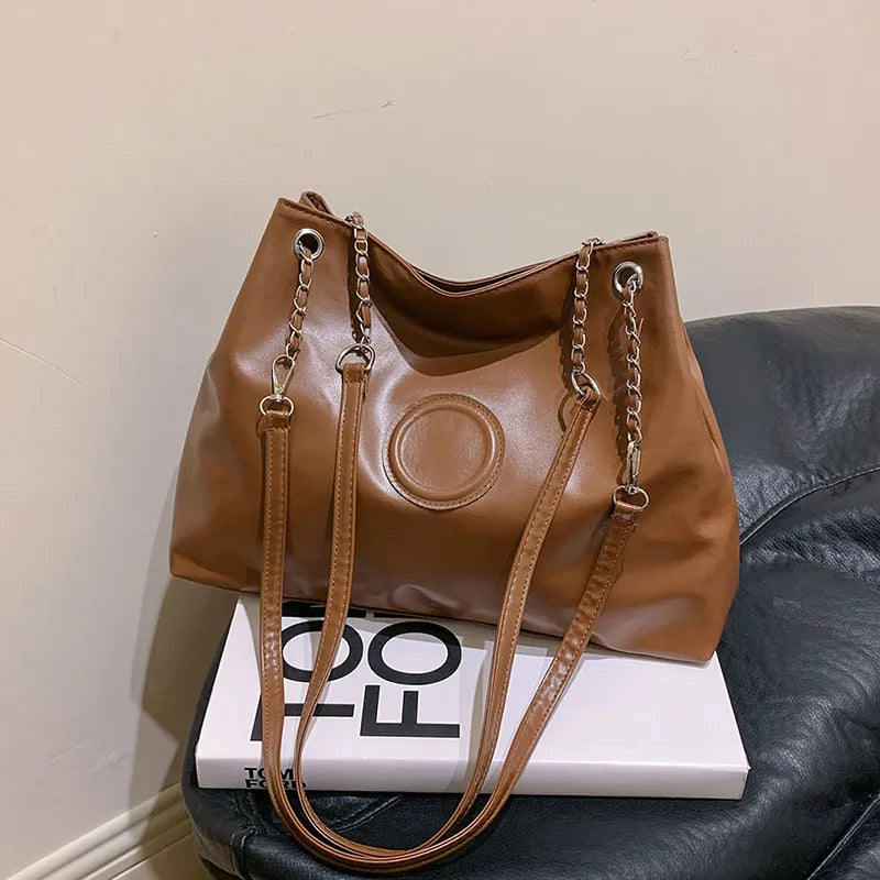 Large Capacity PU Shoulder Bag