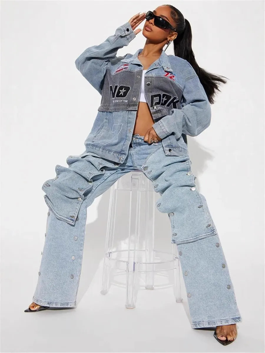Detachable Straight Jeans