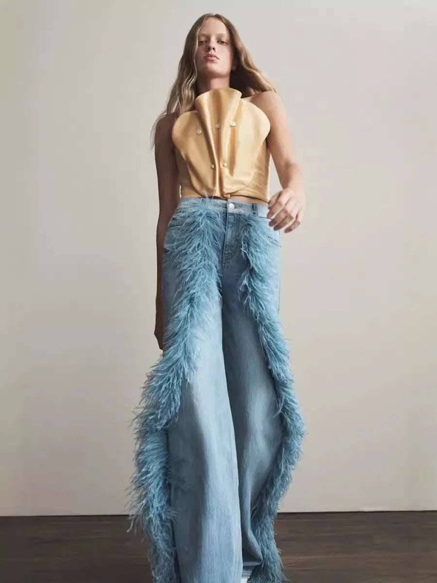 Creative Plush Jeans