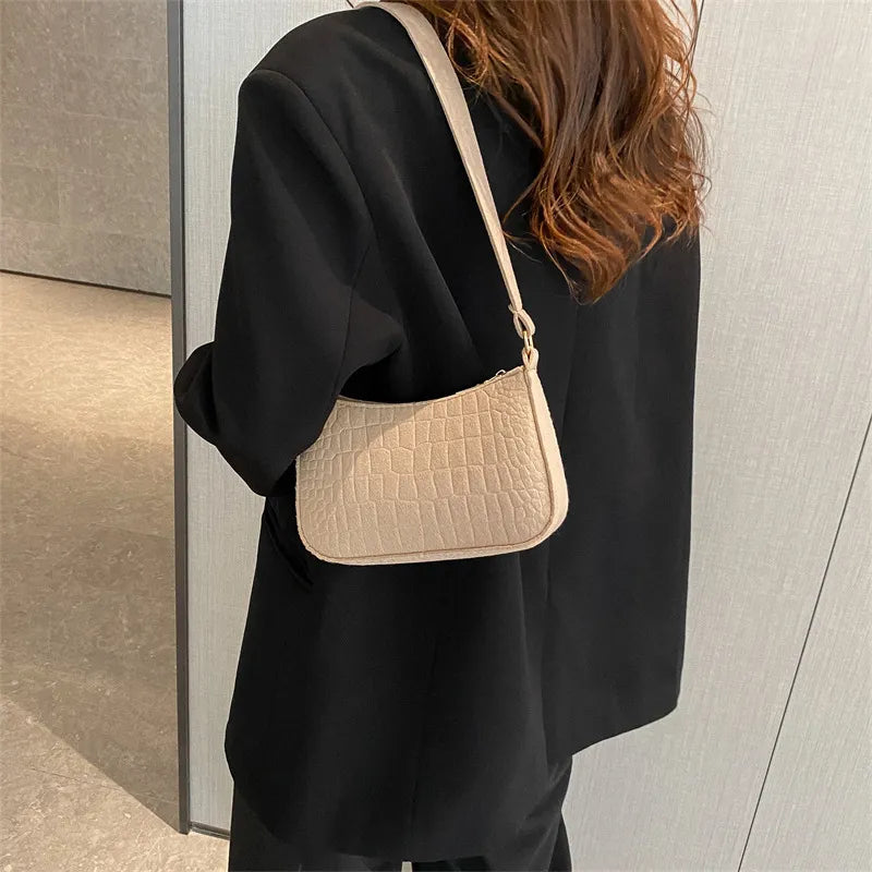 Fashion Casual Rhombic Nylon Square Zipper Shoulder Bag