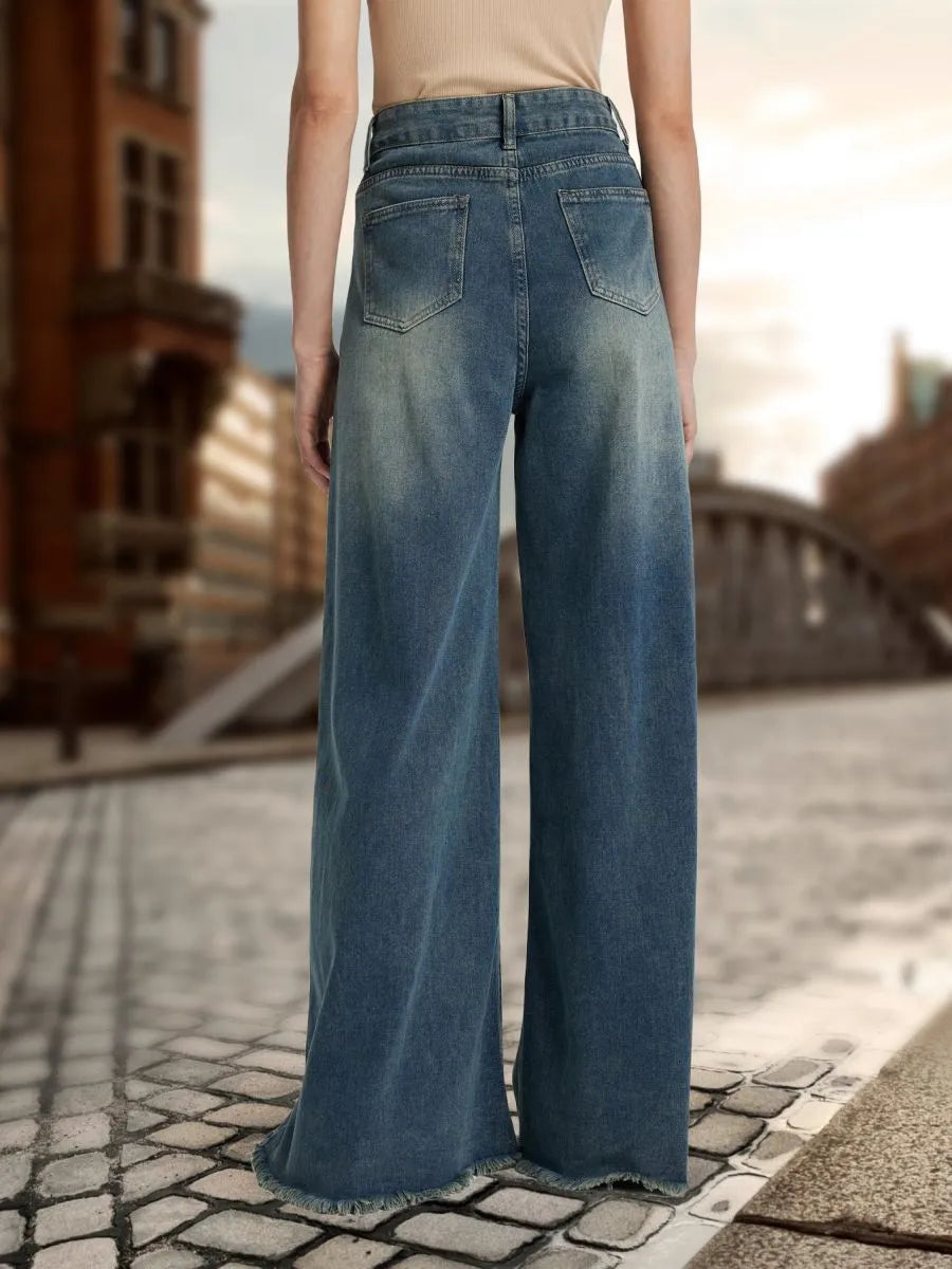 Loose Retro Wide Leg Jeans