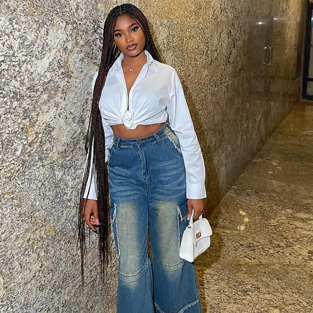 Vintage Straight Leg Wide-Leg Jeans