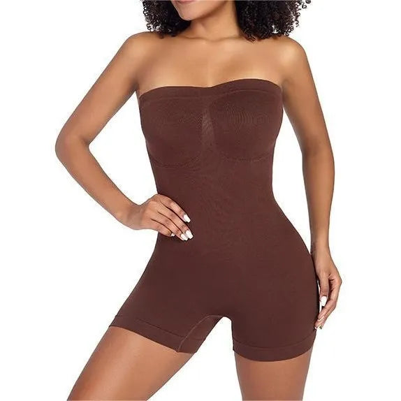 Women Fashion Solid Color Tight Waist Body Shaping Clothes