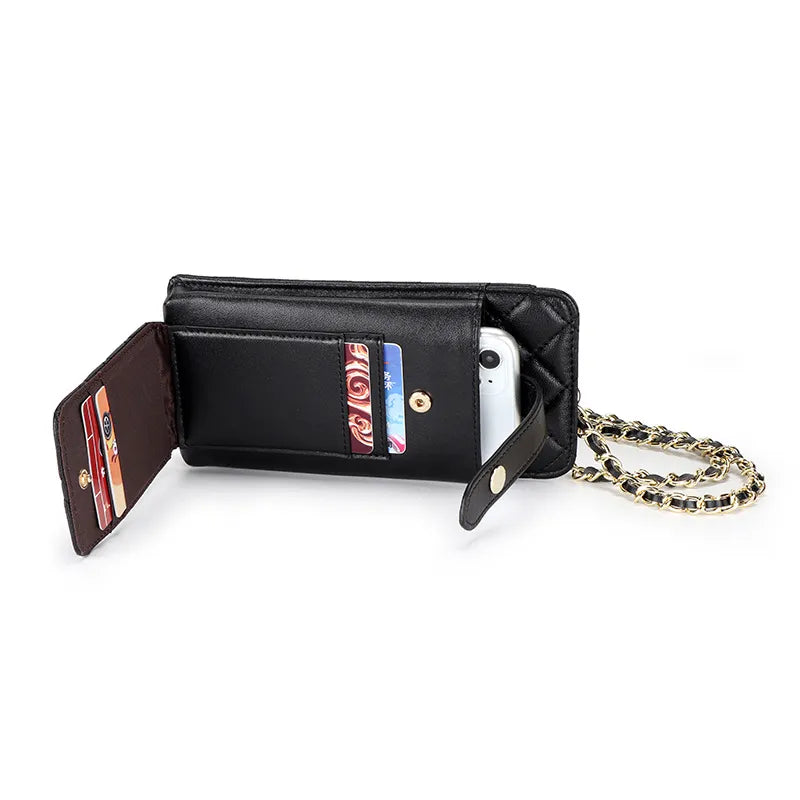 Wholesale Women Fashion Rhombic Leather Rectangular Chain Mini Crossbody Bag