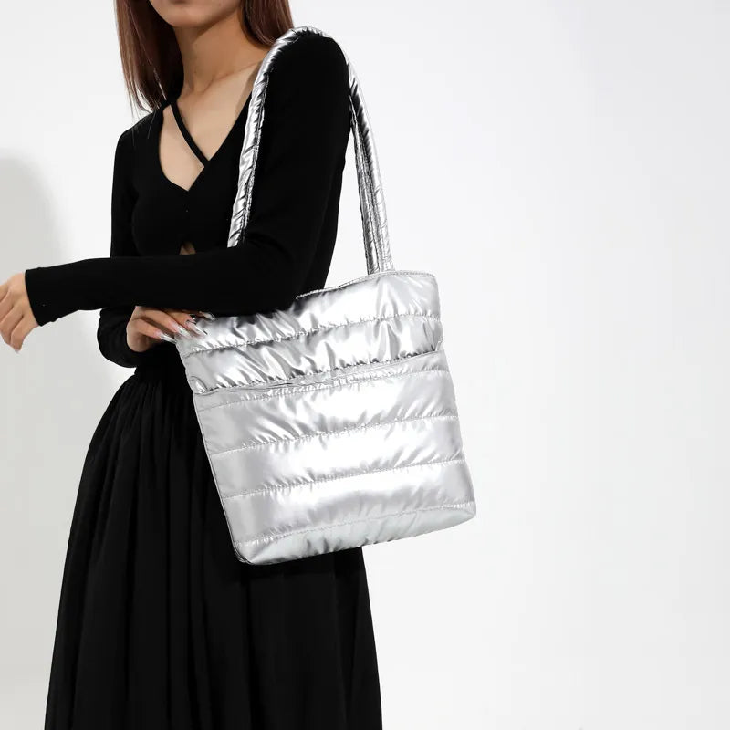 Solid Color Large Capacity Shoulder Bag