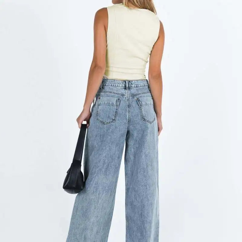 Casual Loose Wide-Leg Jeans